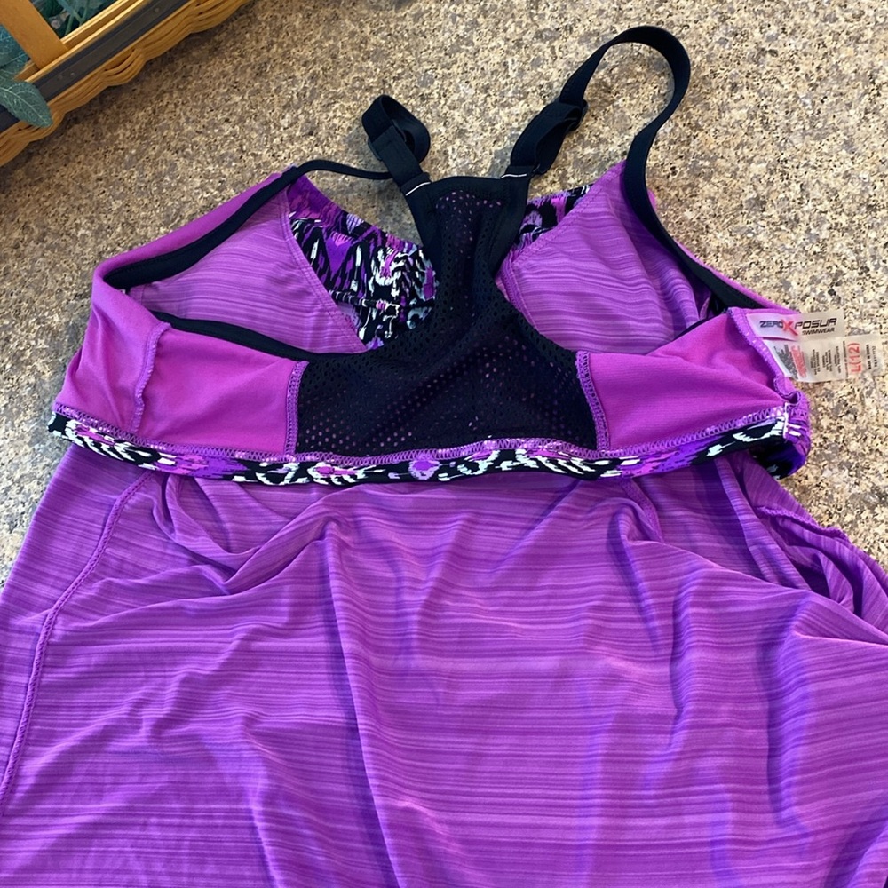 ZeroXPosur Swim Top L (12) Tankini Top - Picture 11 of 17
